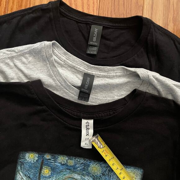 Monet Davinci VanGogh Graphic Tee Shirts Lot of 3 (2) Larges (1) XL Black & Gray - Picture 8 of 8